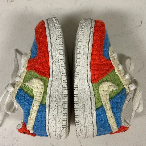 NIKE FORCE 1 LOW LV8 NEXT NATURE TD 'HEMP - MULTI' SIZE 6 C TODDLER DV2194 400 - Picture 9 of 16